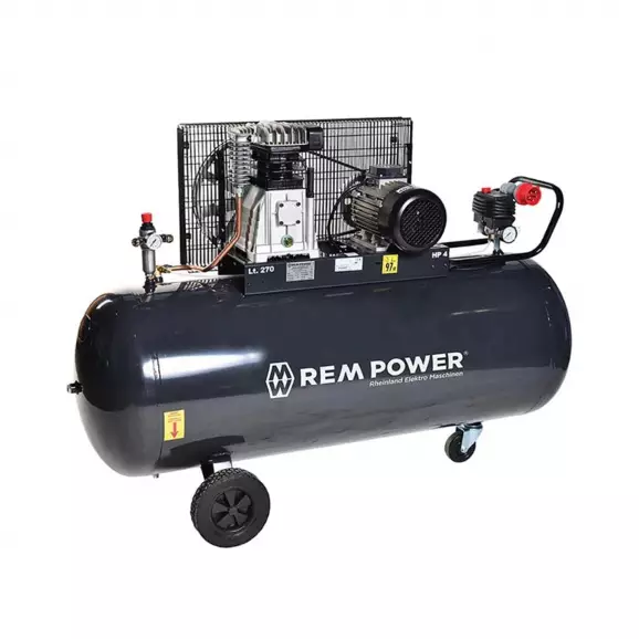 Компресор REM Power E 501/10/270, 270l, 10bar, 520l/min, 3.0kW, 4.0hp, 400V