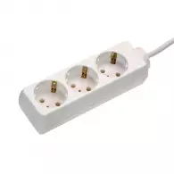 Разклонител AS SCHWABE 3гнезда/1.4м - white, с кабел 1.4м х 1.5мм2, бял