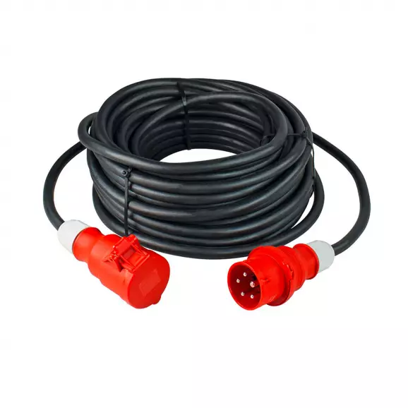 Удължител AS SCHWABE Heavy-duty 10м-черен., 5х2.5мм, H07RN-F, 16A, 11kW