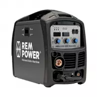 Заваръчен комбиниран инверторен апарат REM Power WMEm MIG 200D, 30-200A, 230V, 1.6-4.0мм, LCD екран