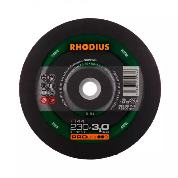 Диск карбофлексов RHODIUS PROLine FT44 230х3.0x22.23мм, за рязане на неметал