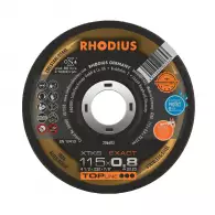 Диск карбофлексов RHODIUS TOPLine XTK8 EXACT 115х0.8x22.23мм, за рязане на неръждаема стомана