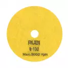 Диск за полиране RUBI 100мм P100, за сухо полиране на гранит, мрамор и камък, жълт - small