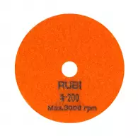 Диск за полиране RUBI 100мм P200, за сухо полиране на гранит, мрамор и камък, оранжев