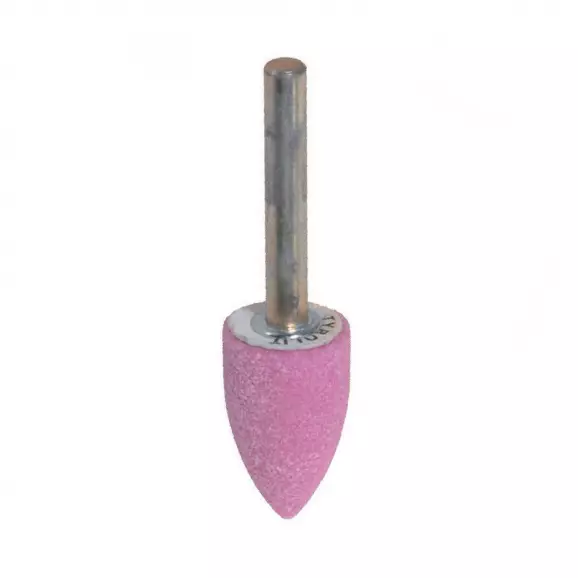 Абразивен шлайфгрифер TYROLIT 13х20х6мм 52SP, форма OD-заоблен конус, цвят розов