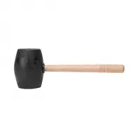 Чук гумен RUBI 0.750кг/черен, с дървена дръжка, черен каучук