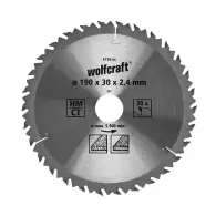 Диск с твърдосплавни пластини WOLFCRAFT 190/2.4/30 Z=30, за дървесина