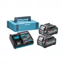 Комплект батерии и зарядно устройство MAKITA XGT BL4025x2 + DC40RA, 40V, 2.5Ah, Li-Ion - small, 179714