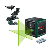 Линеен лазерен нивелир BOSCH Quigo Green, 2 лазерни линии, точност 8mm/10m, автоматично