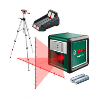 Линеен лазерен нивелир BOSCH Quigo Plus, 2 лазерни линии, точност 8mm/10m, автоматично