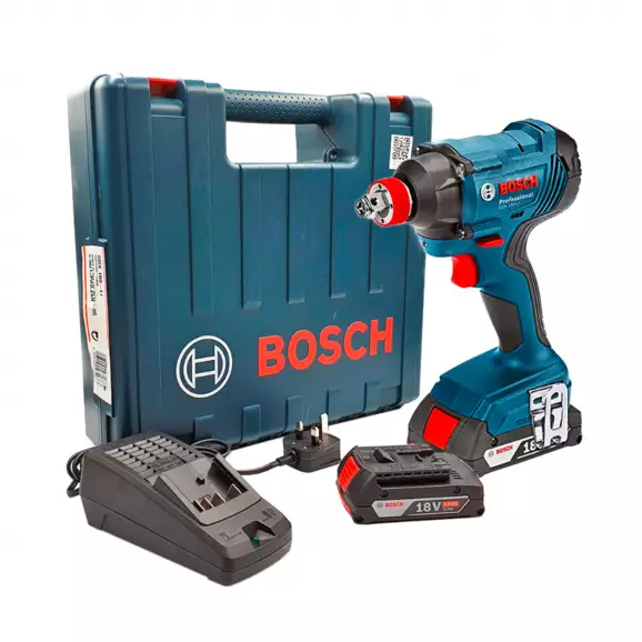 Акумулаторен гайковерт ударен BOSCH GDX 180, 18V, 2.0Ah, Li-Ion, 1/2
