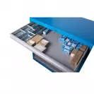 Шкаф за инструменти UNIOR, шест чекмеджета, 2x90/ 4x180кг. товароносимост - small, 180670