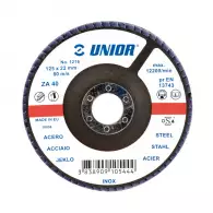 Диск ламелен UNIOR 125х22.23мм P60, за шлайфане на метал, дърво и пластмаса