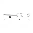 Отвертка кръстата UNIOR VDE PZ1 180/80мм, изолирана 1000V, CrV, трикомпонентна дръжка - small, 185530