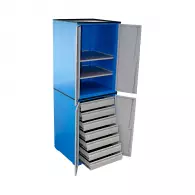 Шкаф за инструменти UNIOR, с 7 чекмеджета и 3 рафта, без инструменти, 695х660х2030