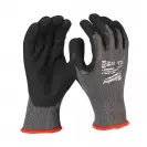 Ръкавици MILWAUKEE XL/10 Level 5, с пет пръста, черни, противосрезни от полиестер, топени в нитрил - small