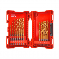 Свредла MILWAUKEE Shockwave Red Hex 2.0-10мм 19части, за метал, HSS-G TiN, 1/4