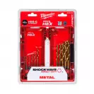 Свредла MILWAUKEE Shockwave Red Hex 3.0-10мм 10части, за метал, HSS-G TiN, 1/4