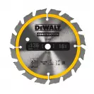 Диск с твърдосплавни пластини DEWALT Construction 136/1.5/10 Z=16, за дървесина - small