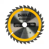 Диск с твърдосплавни пластини DEWALT Construction 160/2.4/20 Z=30, за дървесина