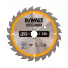 Диск с твърдосплавни пластини DEWALT Construction 165/1.5/20 Z=24, за дървесина - small