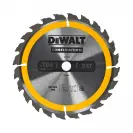 Диск с твърдосплавни пластини DEWALT Construction 184/1.8/16 Z=24, за дървесина - small