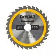 Диск с твърдосплавни пластини DEWALT Construction 184/2.6/30 Z=30, за дървесина