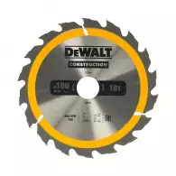 Диск с твърдосплавни пластини DEWALT Construction 190/2.6/30 Z=18, за дървесина