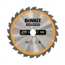 Диск с твърдосплавни пластини DEWALT Construction 250/3.0/30 Z=24, за дървесина - small