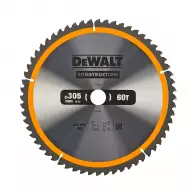 Диск с твърдосплавни пластини DEWALT Construction 305/3.0/30 Z=60, за дървесина