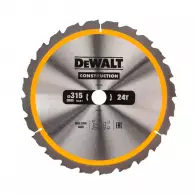 Диск с твърдосплавни пластини DEWALT Construction 315/3.2/30 Z=24, за дървесина