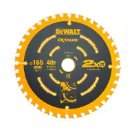Диск с твърдосплавни пластини DEWALT Extreme 165/1.65/20 Z=40, за дървесина