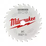 Диск с твърдосплавни пластини MILWAUKEE 235/2.4/30 Z=24, за дървесина