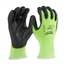 Ръкавици MILWAUKEE Green XL/10 Level 1, с пет пръста, зелени, противосрезни от полиестер, топени в нитрил - small