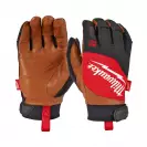 Ръкавици MILWAUKEE Hybrid Leather Gloves M/8, с пет пръста - small
