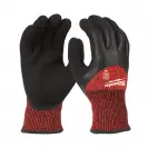 Ръкавици MILWAUKEE Winter S/7 Level 3, с пет пръста, червени, противосрезни от полиестер, топени в нитрил - small
