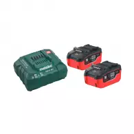Комплект батерии и зарядно устройство METABO 18Vx2 + ASC 145, 18V, 5.5Ah, LiHD