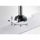 Фрезер за гипсокартон FESTOOL D=28мм L=40мм I=7мм A=45° S=8мм Z=2, HW, RH - small