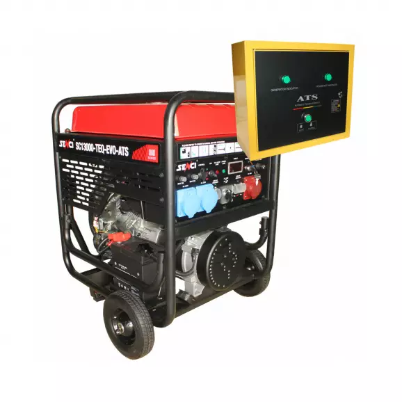 Генератор SENCI SC13000-TEQ-EVO-ATS, 11kW, 230/400V, бензинов, трифазен + табло