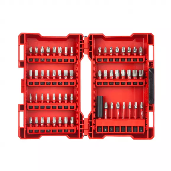 Комплект накрайници MILWAUKEE Shockwave 56части, PH, PZ, SB, TX, с магнитен държач