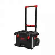 Куфар за инструменти на колела MILWAUKEE Packout Trolley Box, 560x410x480мм, полипропилен, черен/червен