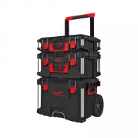 Куфар за инструменти на колела MILWAUKEE Packout Set, полипропилен, черен/червен