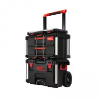 Куфар за инструменти на колела MILWAUKEE Packout Starter Set, полипропилен, черен/червен