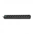 Разклонител BRENNENSTUHL Eco-Line Black 10гнезда/3.0м с ключ, с кабел 3.0м, черен - small