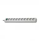 Разклонител BRENNENSTUHL Eco-Line Light Grey 10гнезда/3.0м с ключ, с кабел 3.0м, светло сив - small