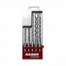 Свредла RAIDER 5.0-10мм 5части, за бетон, 2 режещи ръба, SDS-plus - small