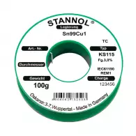 Тинол STANNOL ф0.7мм/100гр, SN 99.3%, Cu 0.7%, FLUX 3%