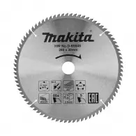 Диск с твърдосплавни пластини MAKITA 260/2.6/30 Z=80, за рязане на алуминий, дървесина и PVC