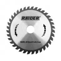 Диск с твърдосплавни пластини RAIDER 160/2.5/20 Z=24, за дървесина