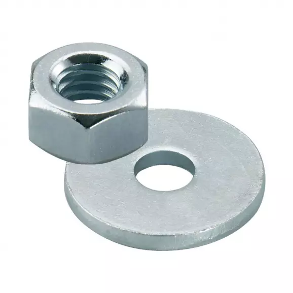 Гайка шестoстен и шайба FISCHER M10 GVZ B, кл.8.8, Zn 50бр. в кутия